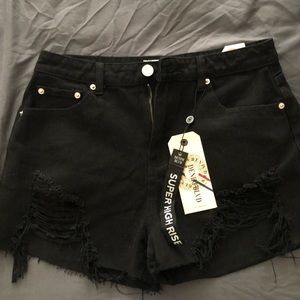 LiveFabulously Denim Super high rise denim shorts